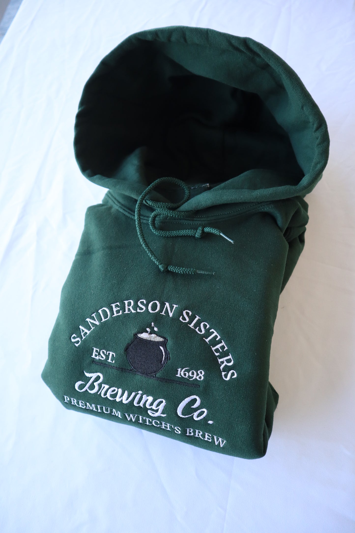 Embroidered "Sanderson Sisters Brewing Co" Hoodie or Crew Neck Long Sleeve, Classic fit, Unisex, Adult