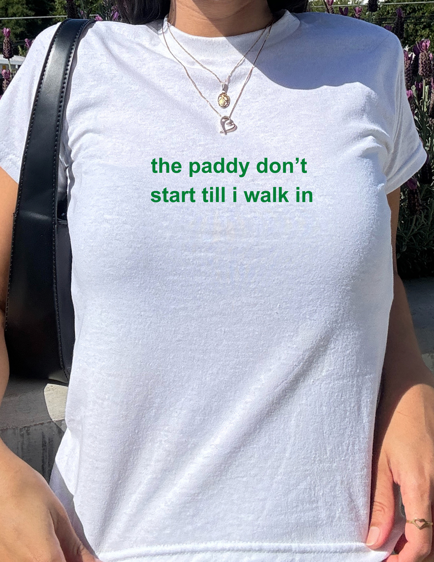 Embroidered WHITE - Irish Saint Patrick's Day Baby Tee, Long Crop Tops - Pick Your Design