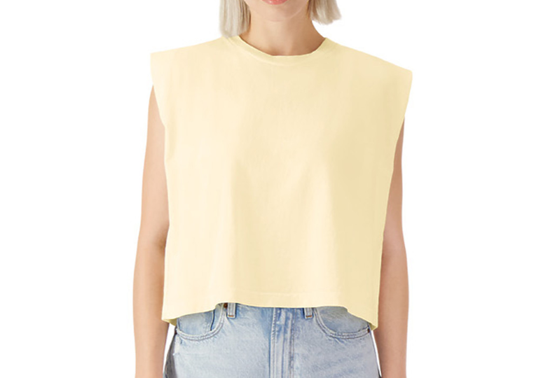 Cropped Muscle Tee Tank Top, Cropped, Boxy Fit, Unisex, Adult