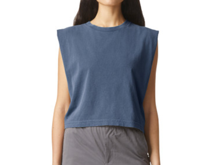 Embroidered Worlds Best Ex Boyfriend Cropped Muscle Tee, Tank Top, Crop Fit, Unisex, Adult