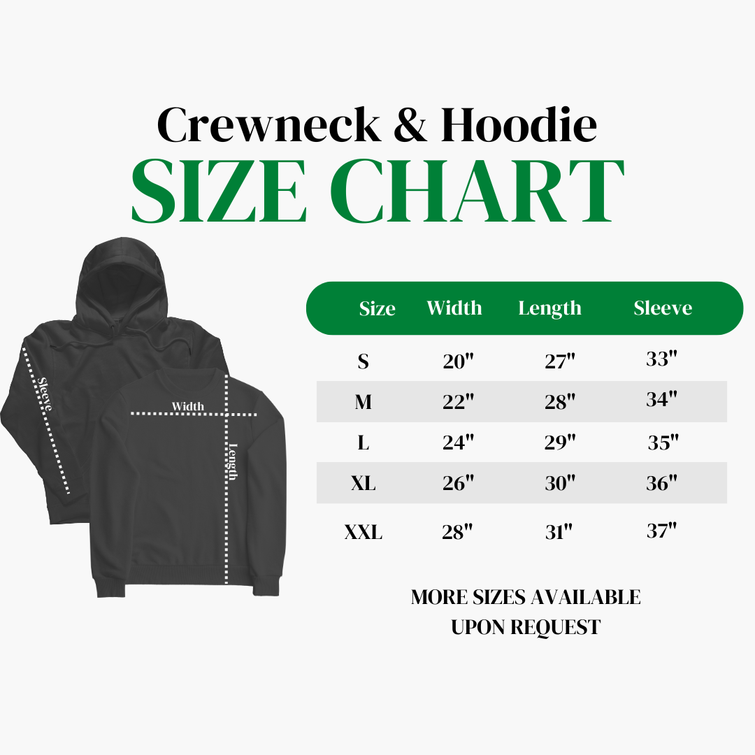 Embroidered 'I Have Cool Tattoos, Just Cold' Hoodie or Crew Neck, Long Sleeve, Classic fit, Unisex, Adult