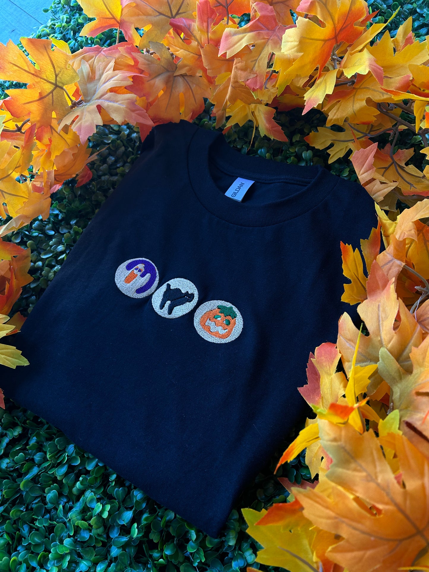 Embroidered 'Halloween Sugar Cookies' Hoodie or Crew Neck, Long Sleeve, Classic fit, Unisex, Adult