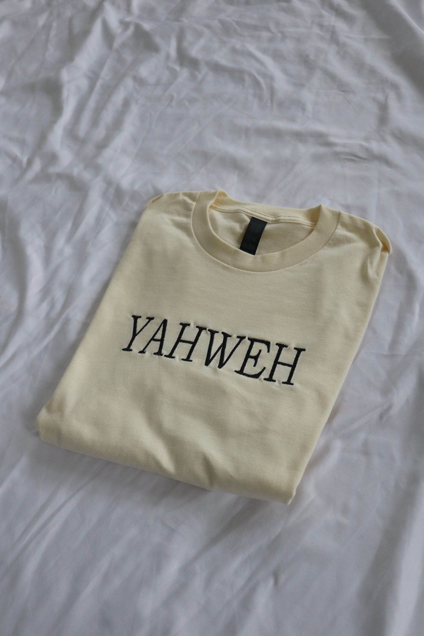 Embroidered 'Yahweh' T-Shirt, Short Sleeve, Modern Classic fit, Unisex, Adult