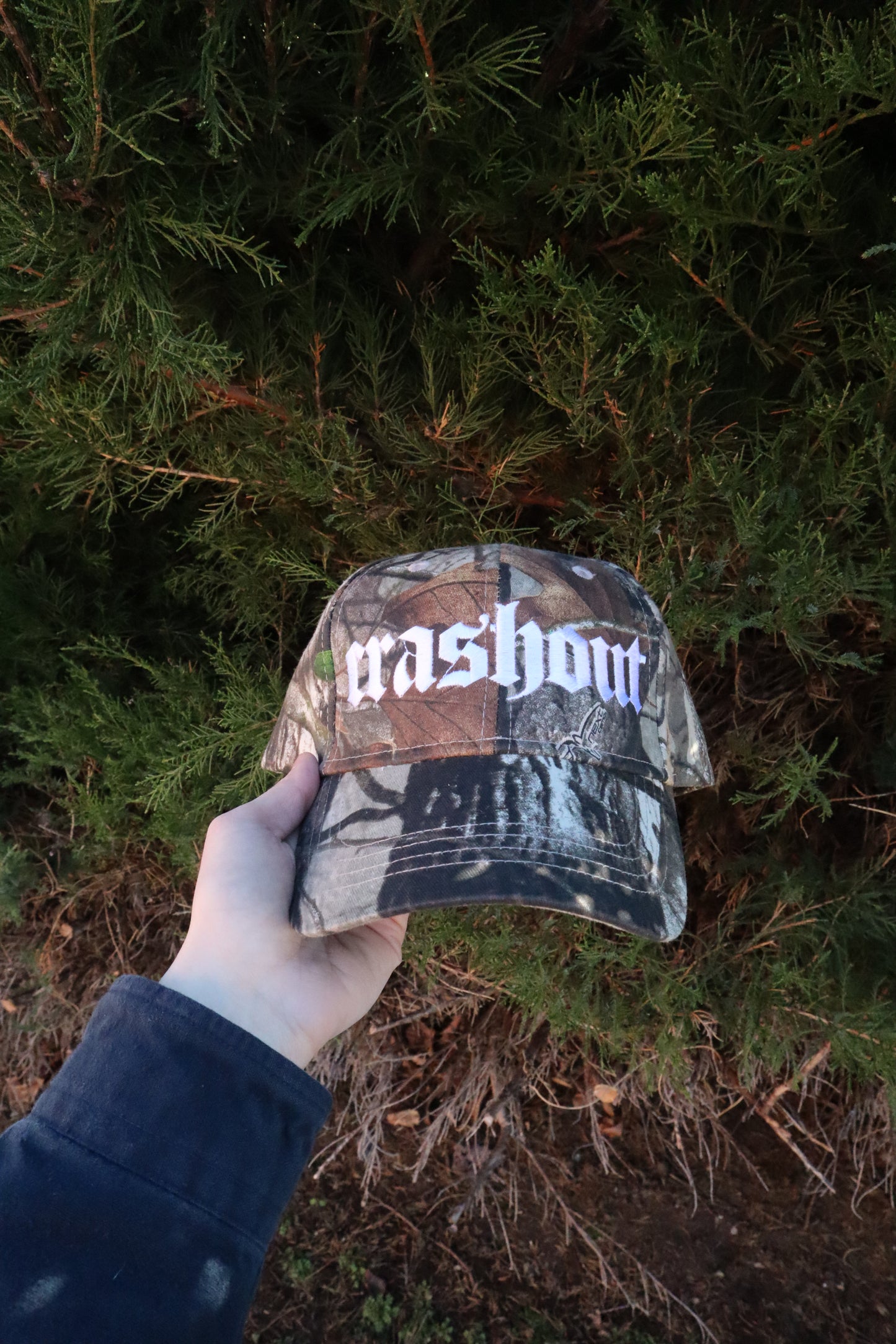 Embroidered 'crashout' Camo Hat, Unisex, OSFM, Adult
