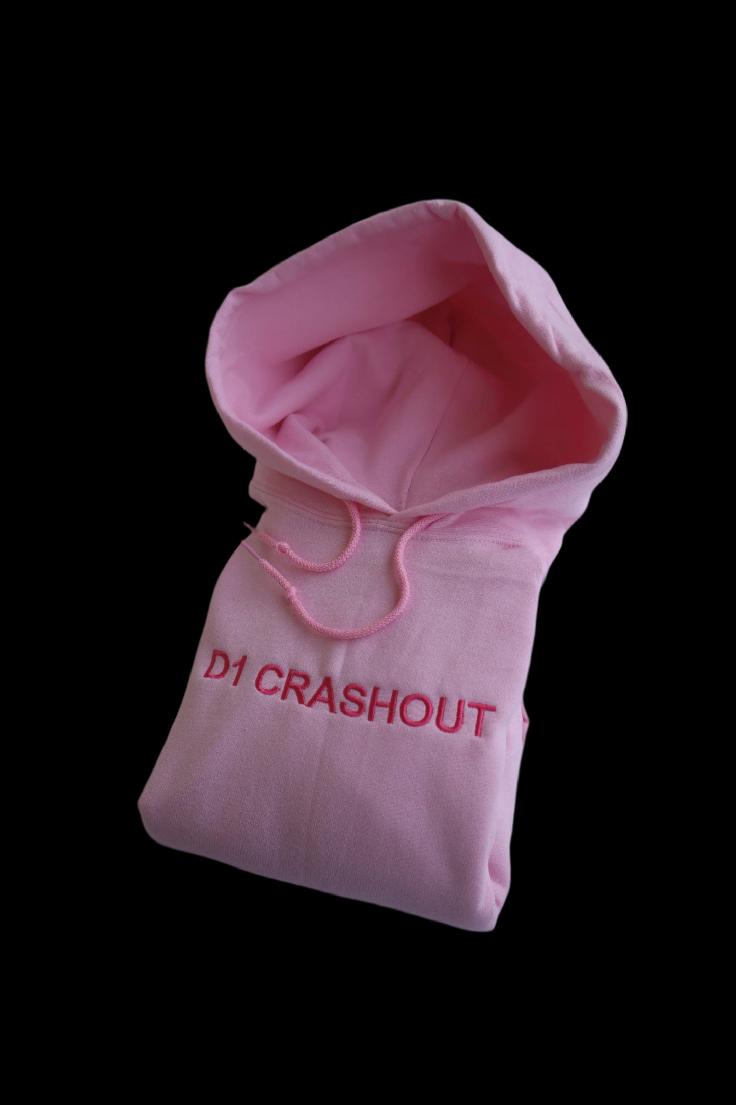 Embroidered 'D1 CRASHOUT' Hoodie or Crew Neck, Long Sleeve, Classic fit, Unisex, Adult