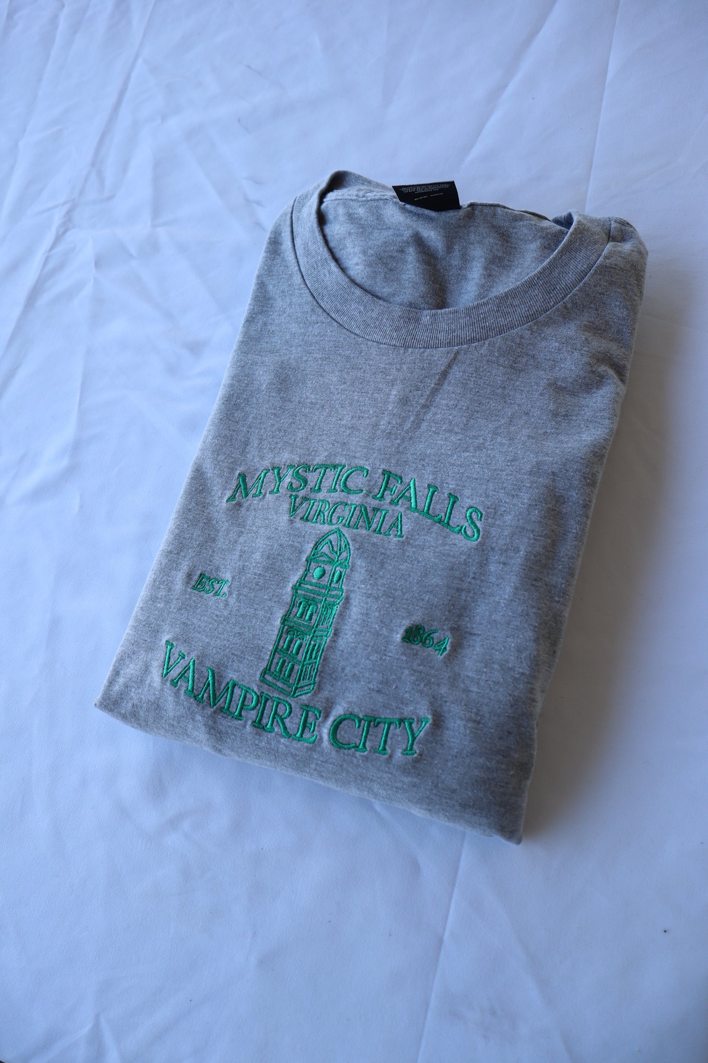 Embroidered 'Vampire City' Hoodie or Crew Neck, Long Sleeve, Classic fit, Unisex, Adult