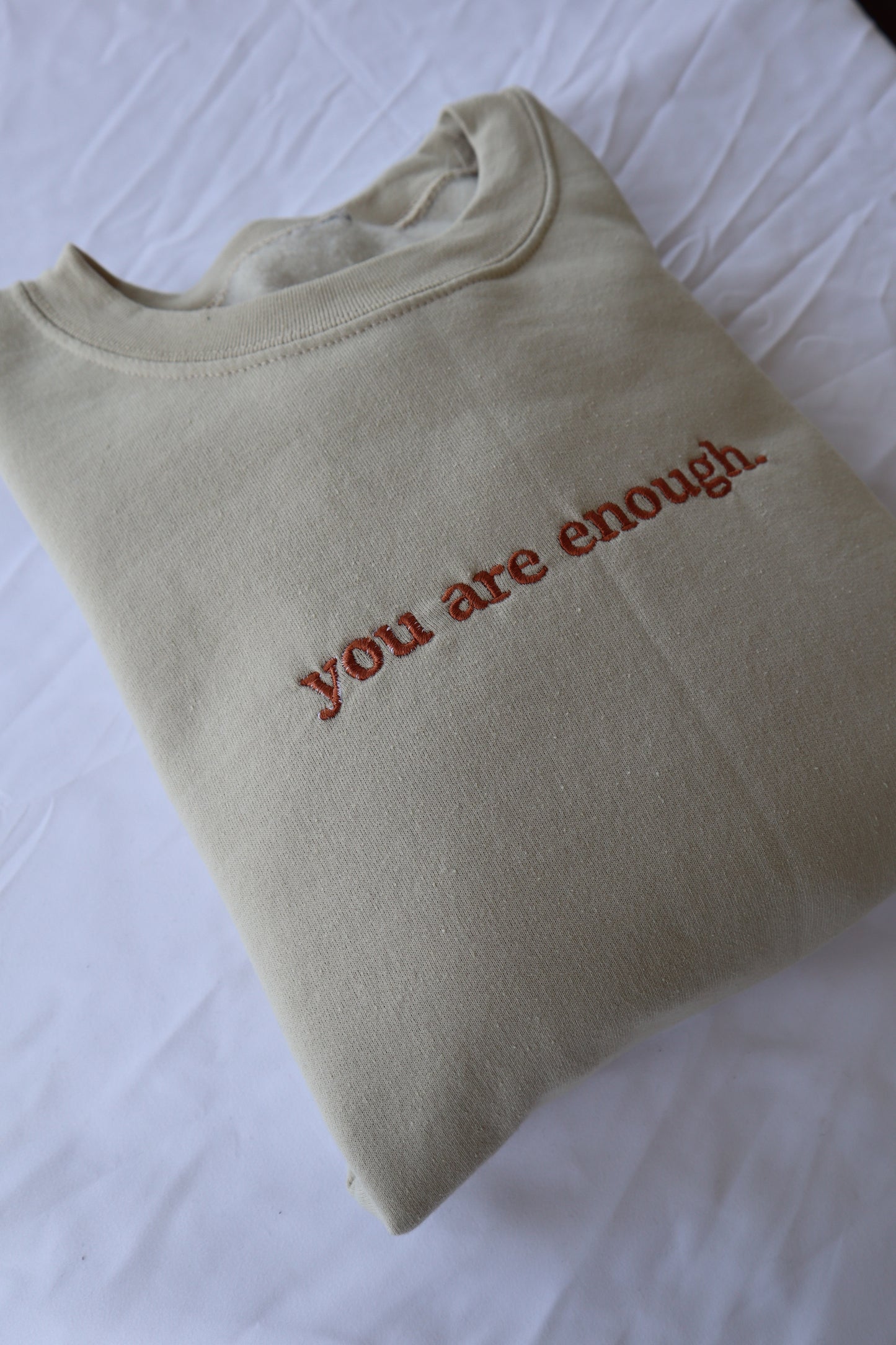 Embroidered Dear Person Behind Me, Long Sleeve Crewneck or Hooded Sweatshirt, Classic fit, Unisex, Adult