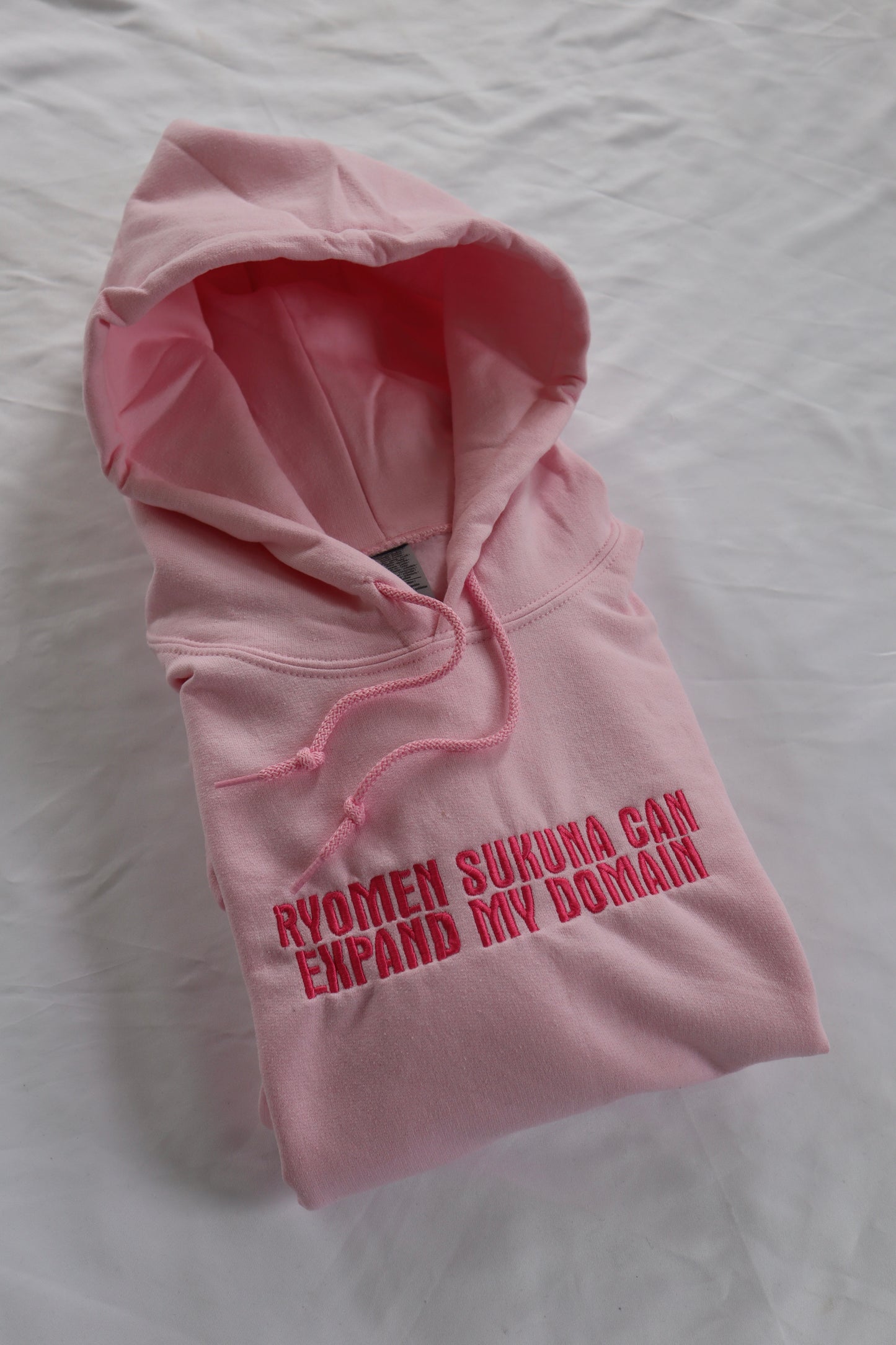 Embroidered 'Ryomen Sukuna can expand my domain' Hoodie or Crew Neck, Long Sleeve, Classic fit, Unisex, Adult