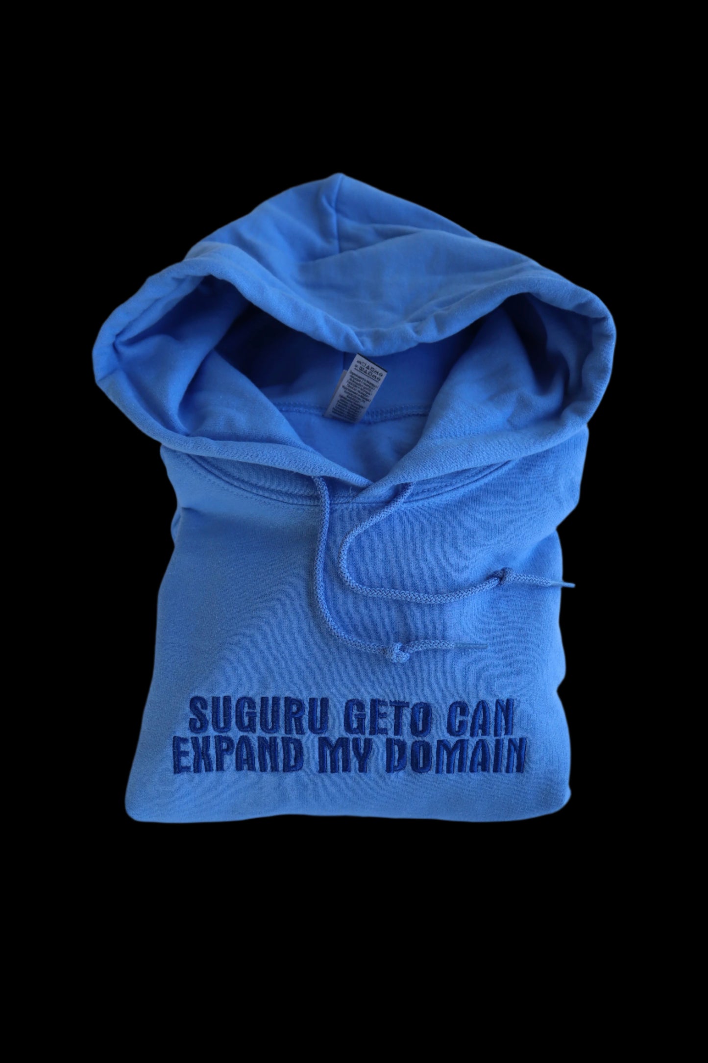 Embroidered 'Suguru Geto can expand my domain' Hoodie or Crew Neck, Long Sleeve, Classic fit, Unisex, Adult