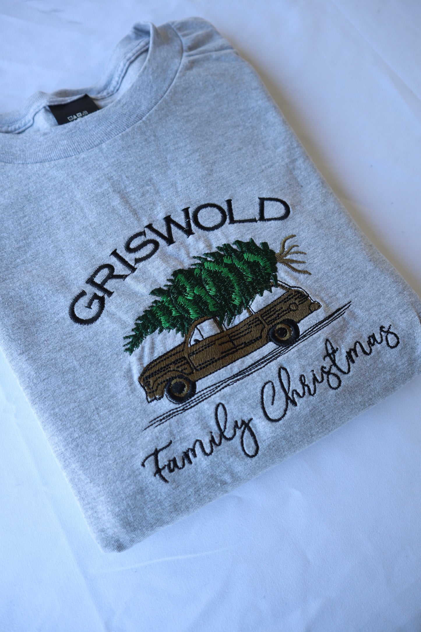 Embroidered "Griswold Family Christmas" Hoodie or Crew Neck, Long Sleeve, Classic fit, Unisex, Adult