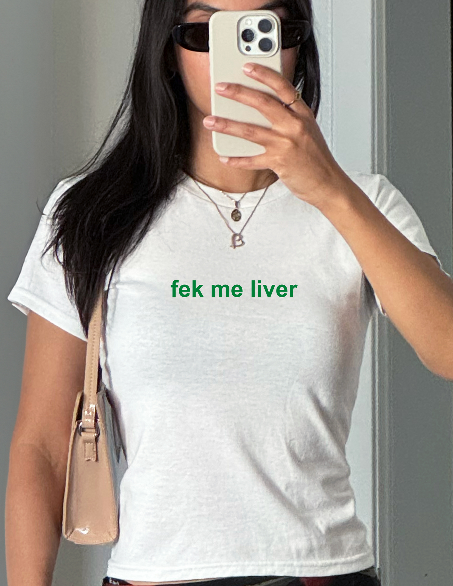 Embroidered WHITE - Irish Saint Patrick's Day Baby Tee, Long Crop Tops - Pick Your Design