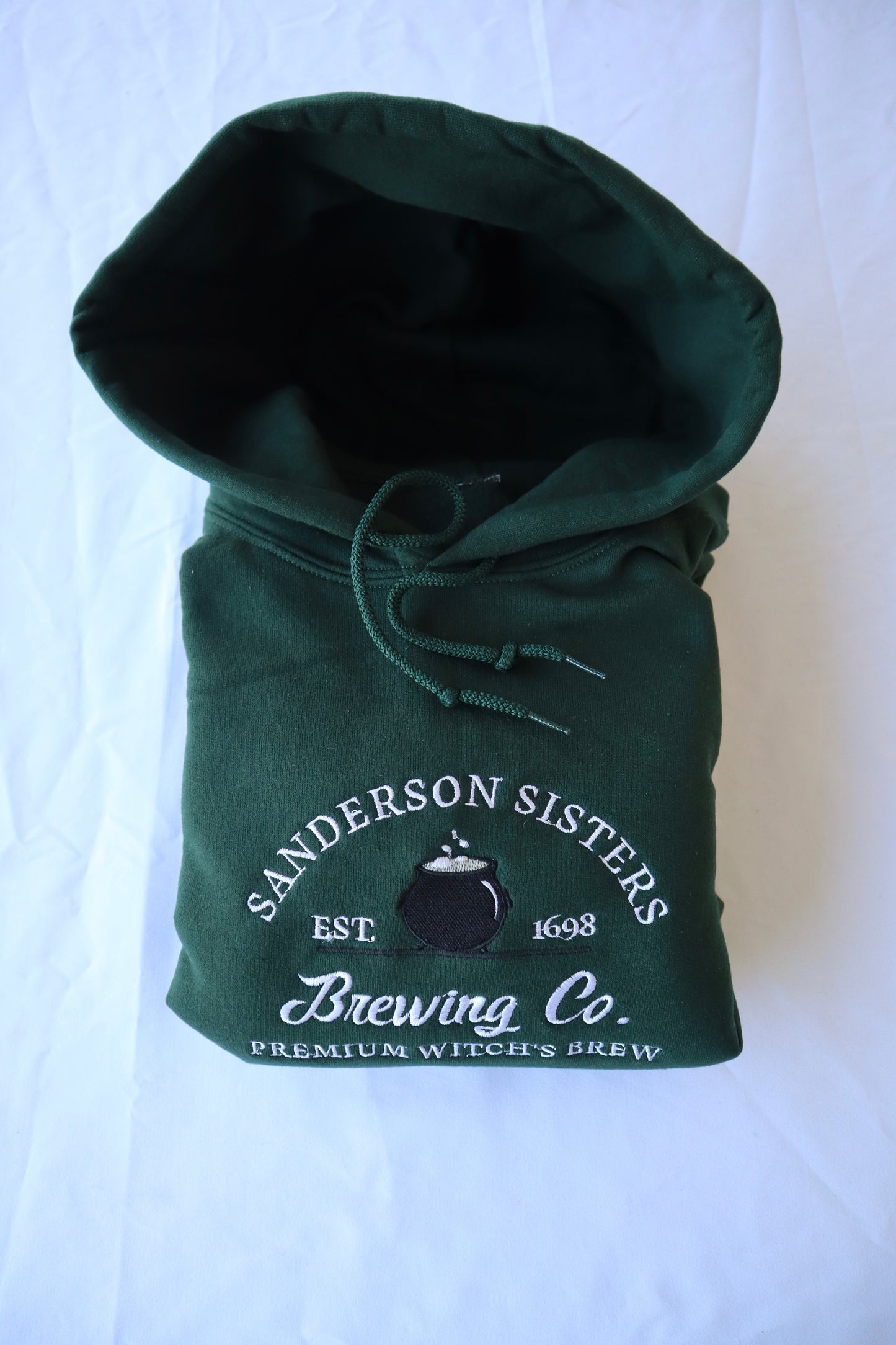 Embroidered "Sanderson Sisters Brewing Co" Hoodie or Crew Neck Long Sleeve, Classic fit, Unisex, Adult