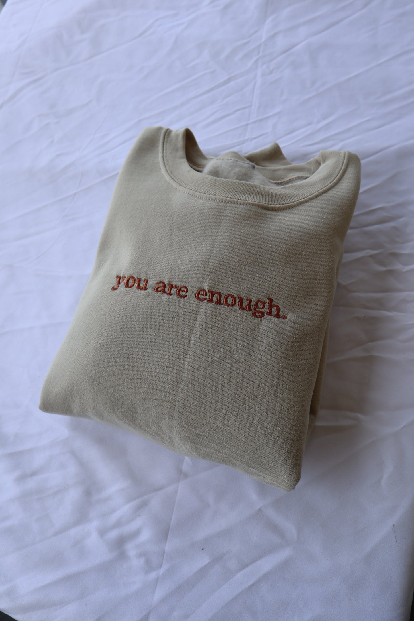 Embroidered Dear Person Behind Me, Long Sleeve Crewneck or Hooded Sweatshirt, Classic fit, Unisex, Adult