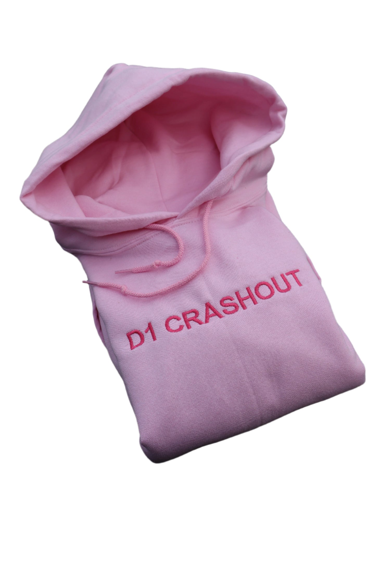Embroidered 'D1 CRASHOUT' Hoodie or Crew Neck, Long Sleeve, Classic fit, Unisex, Adult