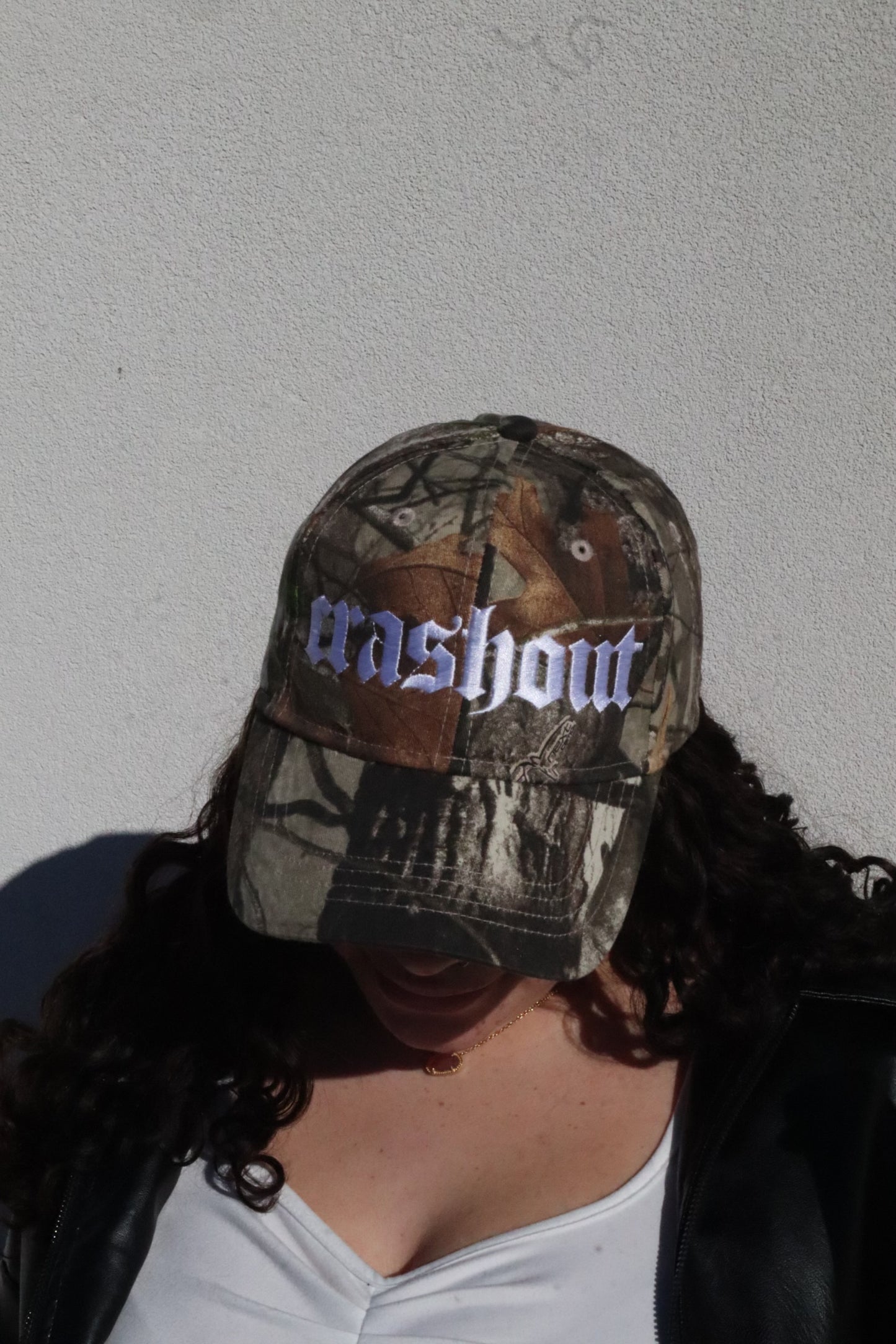 Embroidered 'crashout' Camo Hat, Unisex, OSFM, Adult