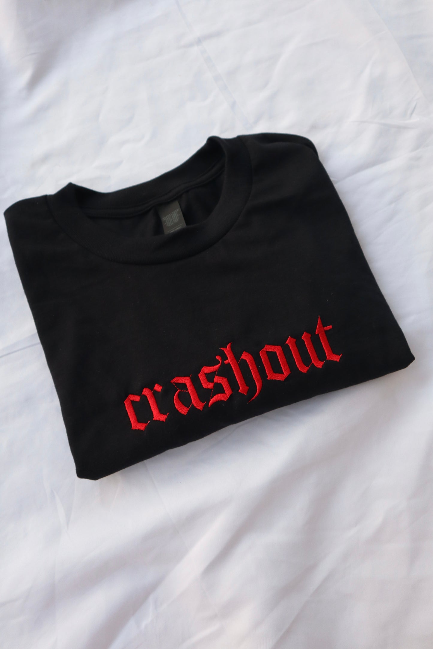 Embroidered 'Crashout' T-Shirt, Short Sleeve, Modern Classic fit, Unisex, Adult