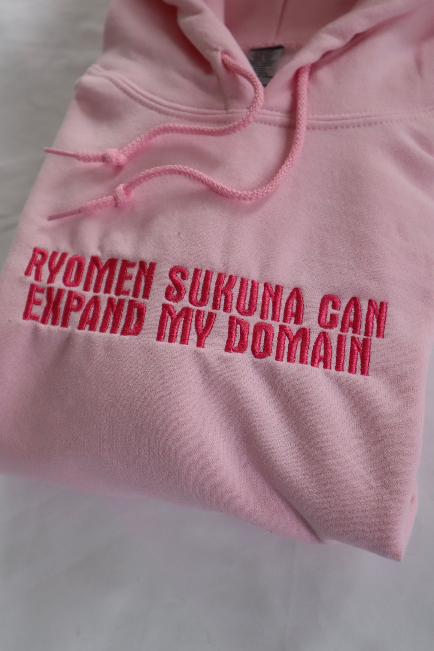 Embroidered 'Ryomen Sukuna can expand my domain' Hoodie or Crew Neck, Long Sleeve, Classic fit, Unisex, Adult