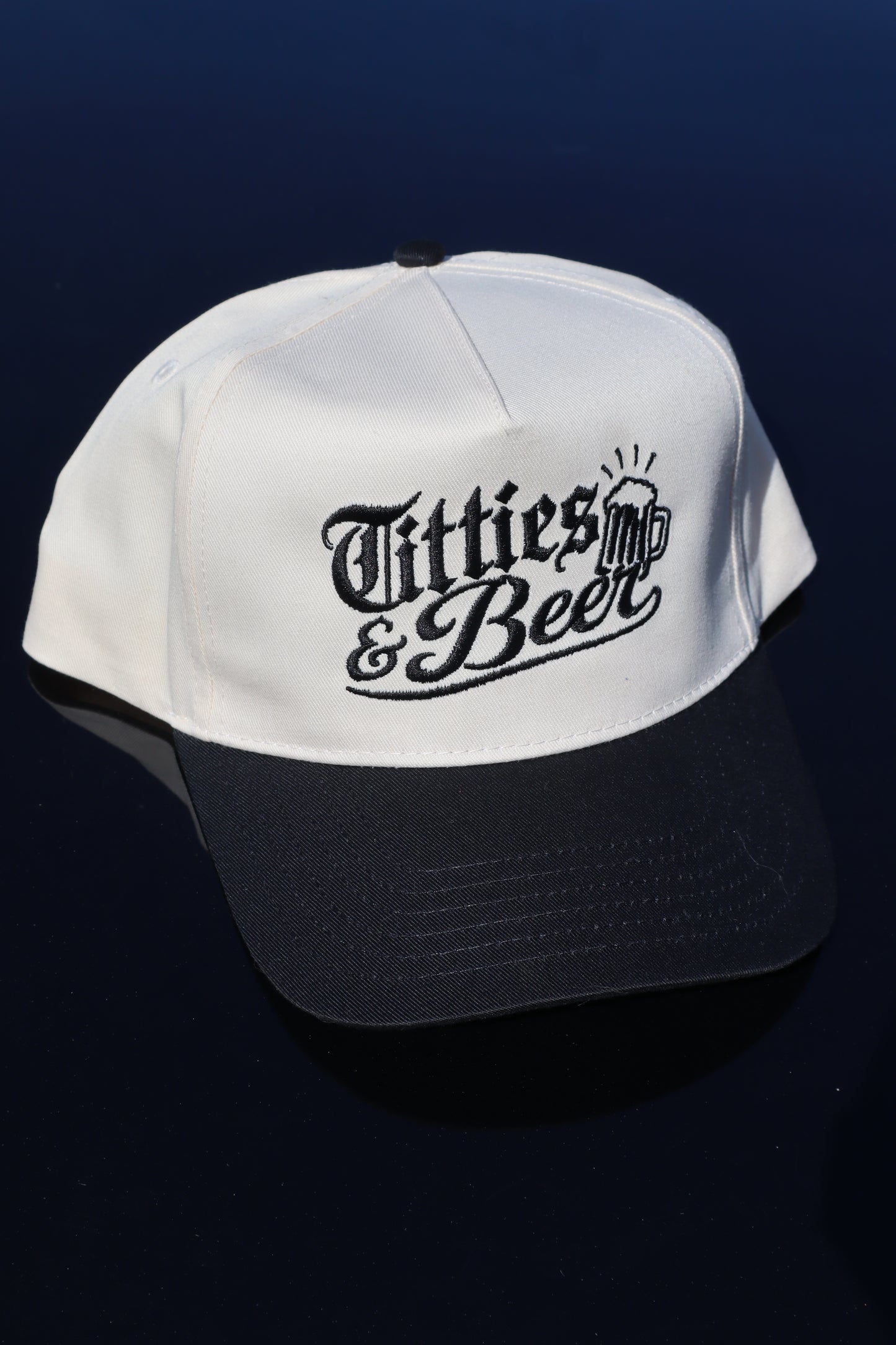 Embroidered Tit and Beer Hat, Unisex, Adult