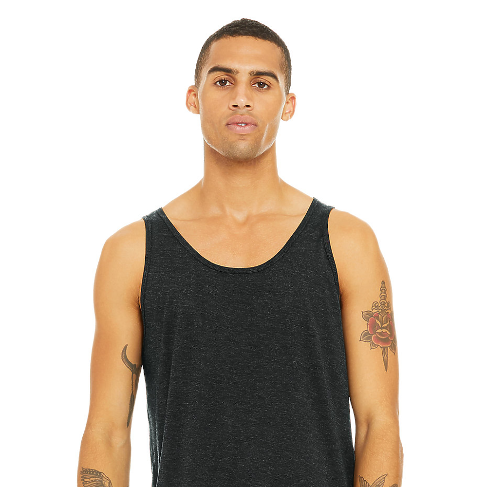 Tank Top Triblend Unisex 3.8 Ounce. Embroidery Custom Request.