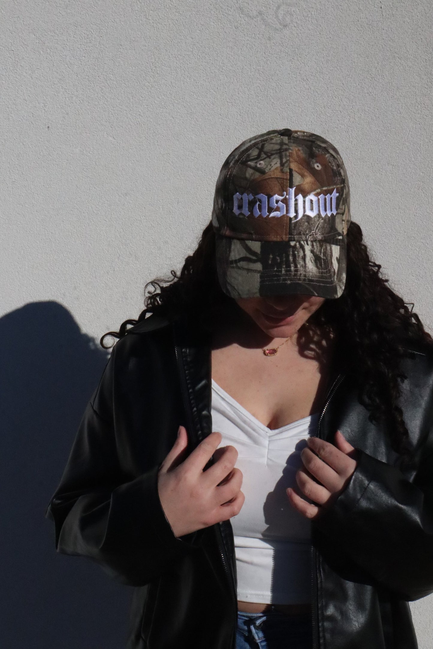 Embroidered 'crashout' Camo Hat, Unisex, OSFM, Adult