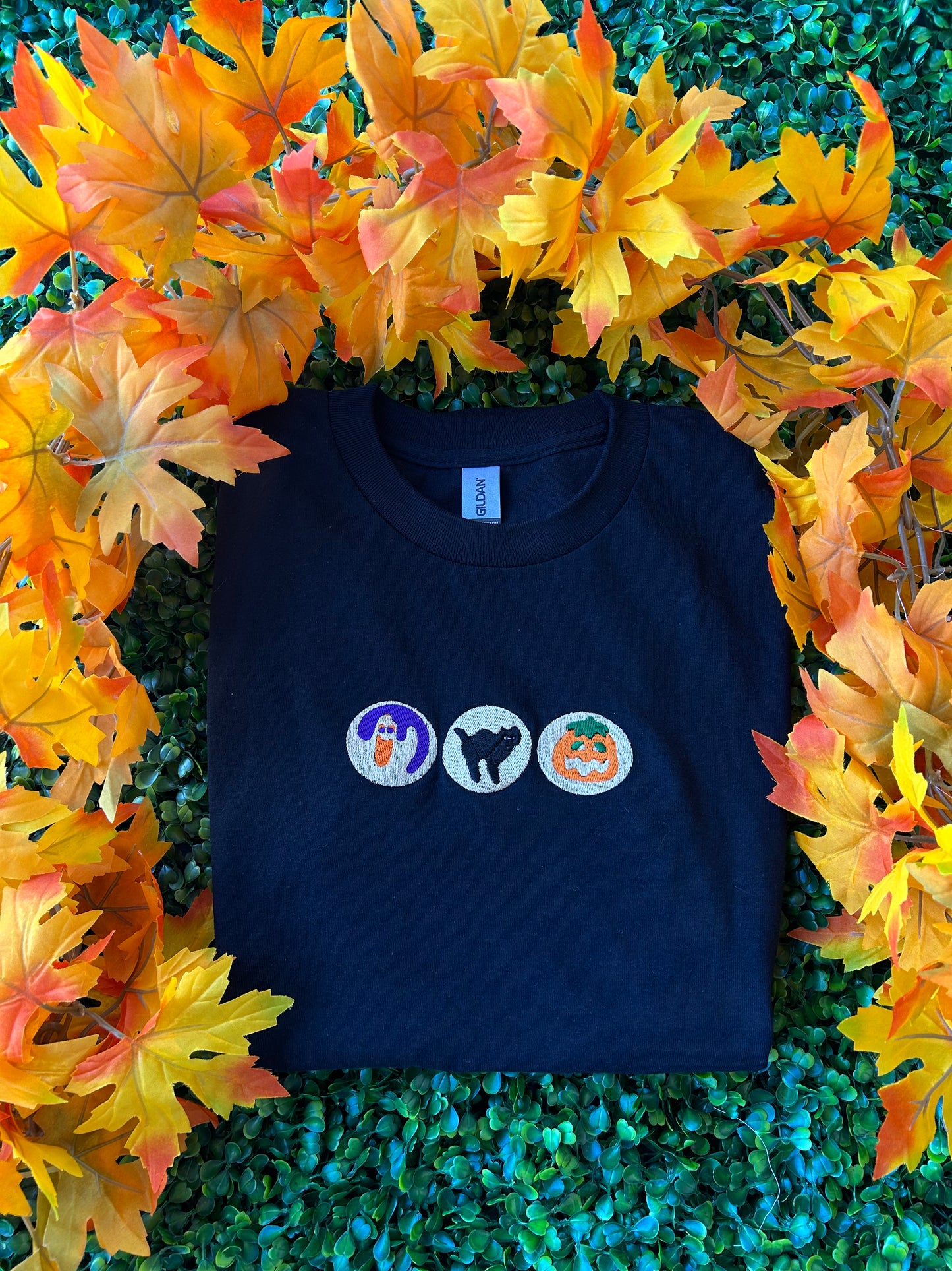 Embroidered 'Halloween Sugar Cookies' Hoodie or Crew Neck, Long Sleeve, Classic fit, Unisex, Adult