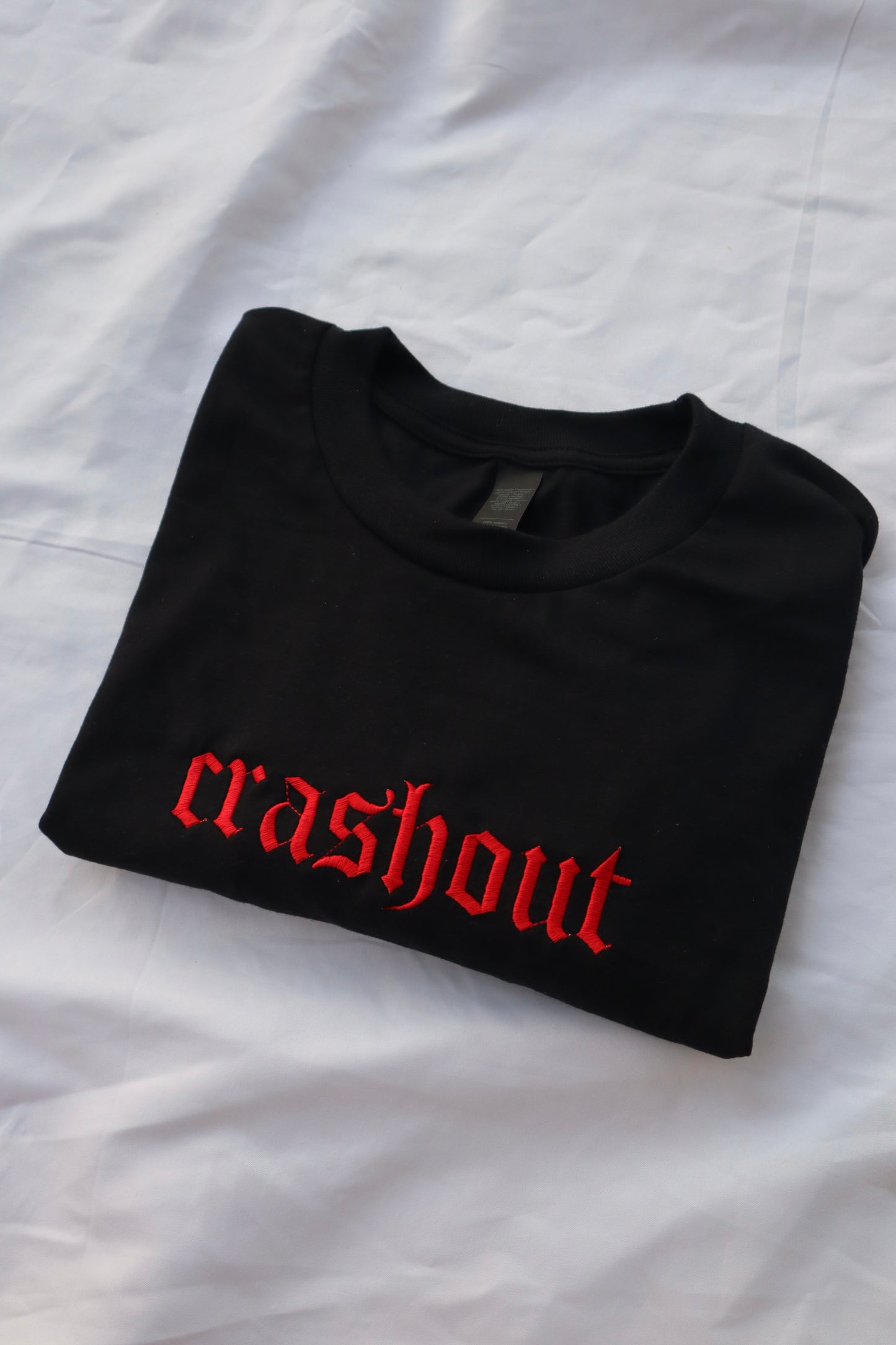 Embroidered 'Crashout' T-Shirt, Short Sleeve, Modern Classic fit, Unisex, Adult
