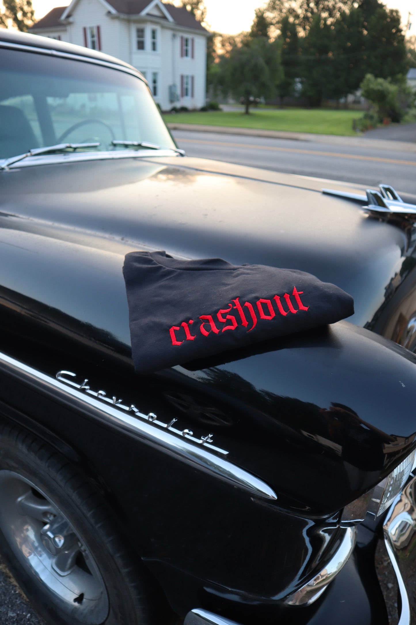 Embroidered 'Crashout' T-Shirt, Short Sleeve, Modern Classic fit, Unisex, Adult
