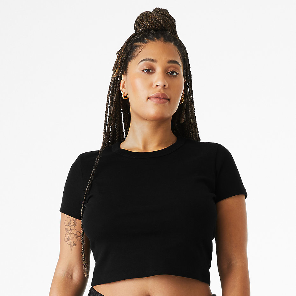 Women’s 5.4 Ounce Micro Rib Baby T-Shirt.