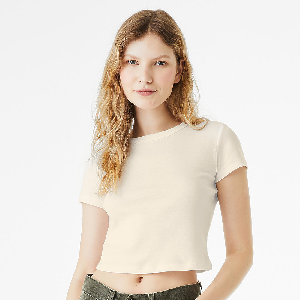Women’s 5.4 Ounce Micro Rib Baby T-Shirt.