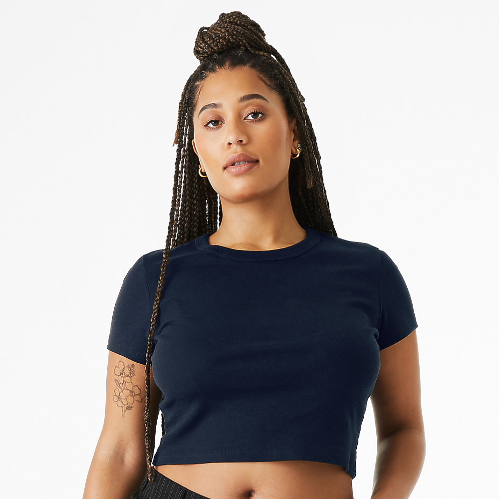 Women’s 5.4 Ounce Micro Rib Baby T-Shirt.