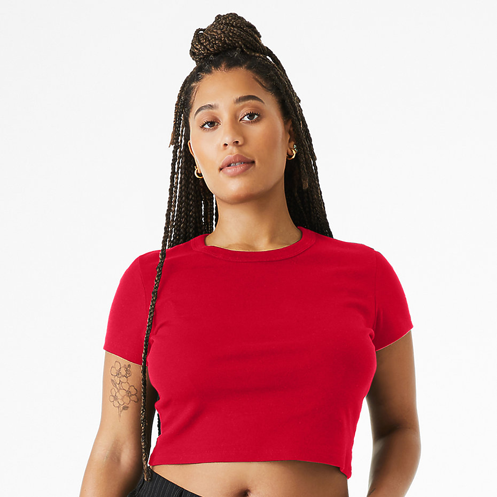 Women’s 5.4 Ounce Micro Rib Baby T-Shirt.