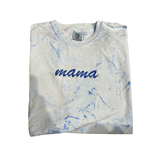 Embroidered "mama" Short Sleeve, Relaxed fit, Unisex, Adult, T-Shirt