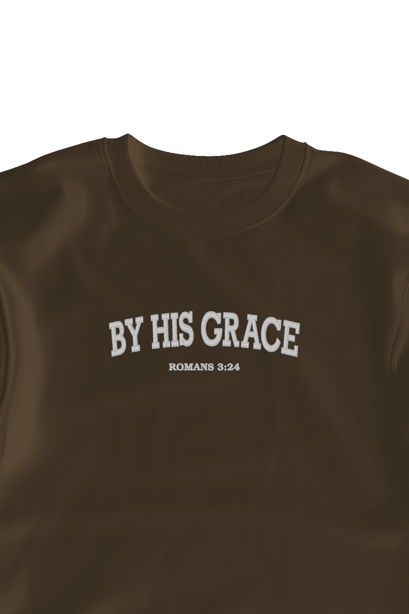 Embroidered 'By His Grace' Hoodie, Crew Neck Long Sleeve, Classic fit, Unisex, Adult