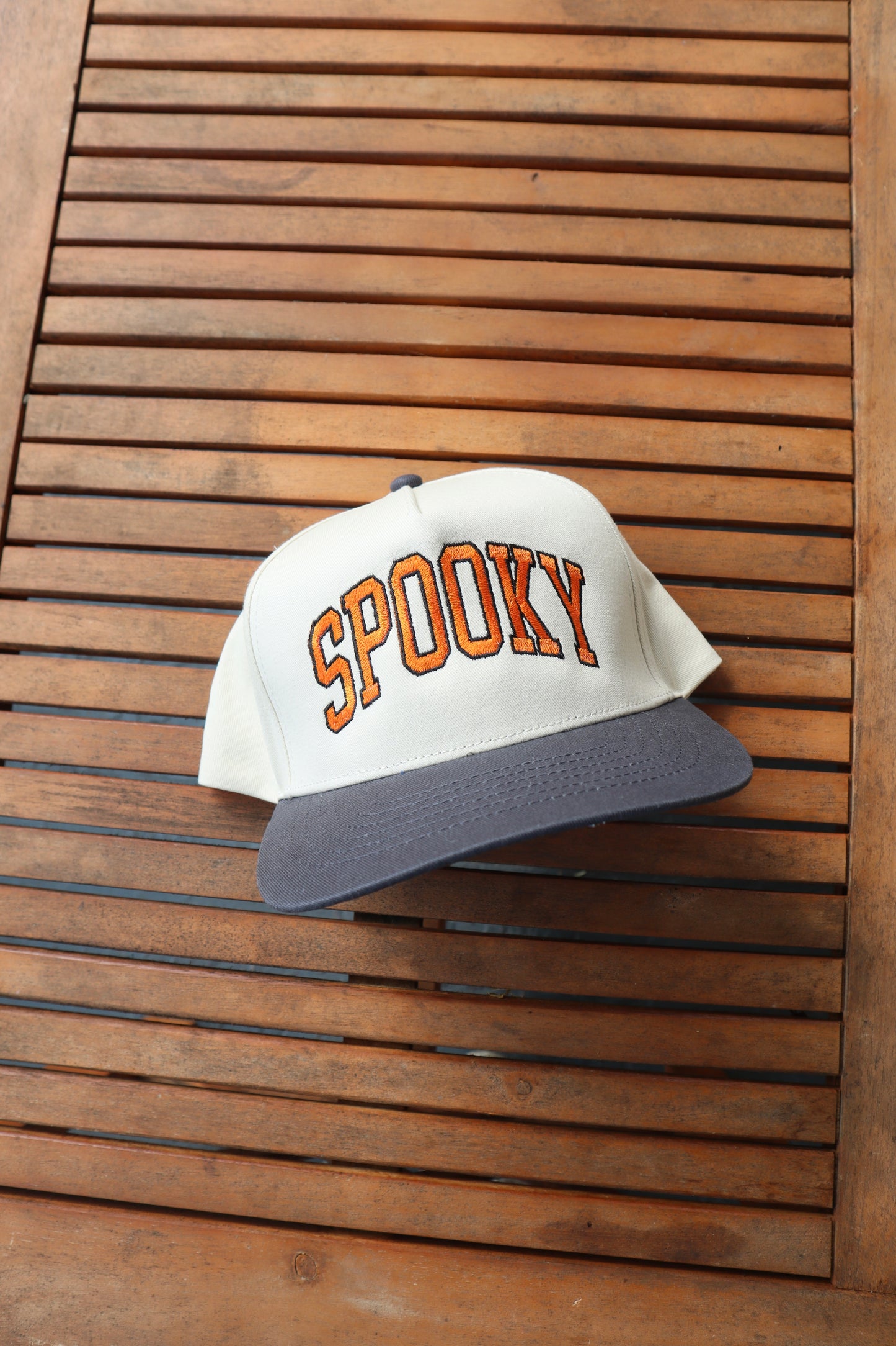 Embroidered Spooky Unisex, Halloween, 5-Panel, One Size Fits Most, Snapback Cap