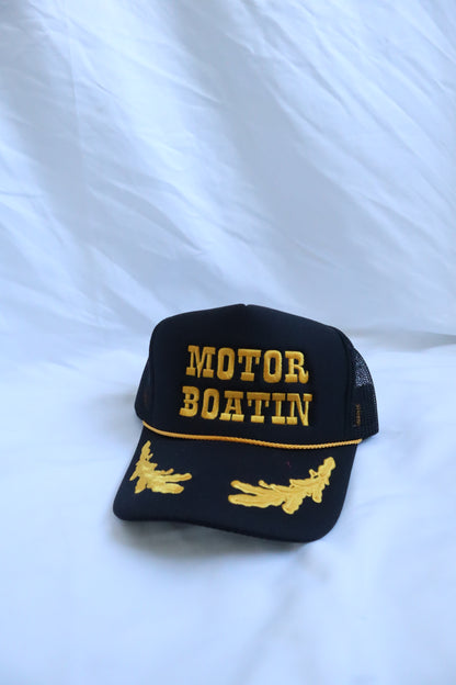 Embroidered 'Motor Boatin' Hat, Unisex, Adult