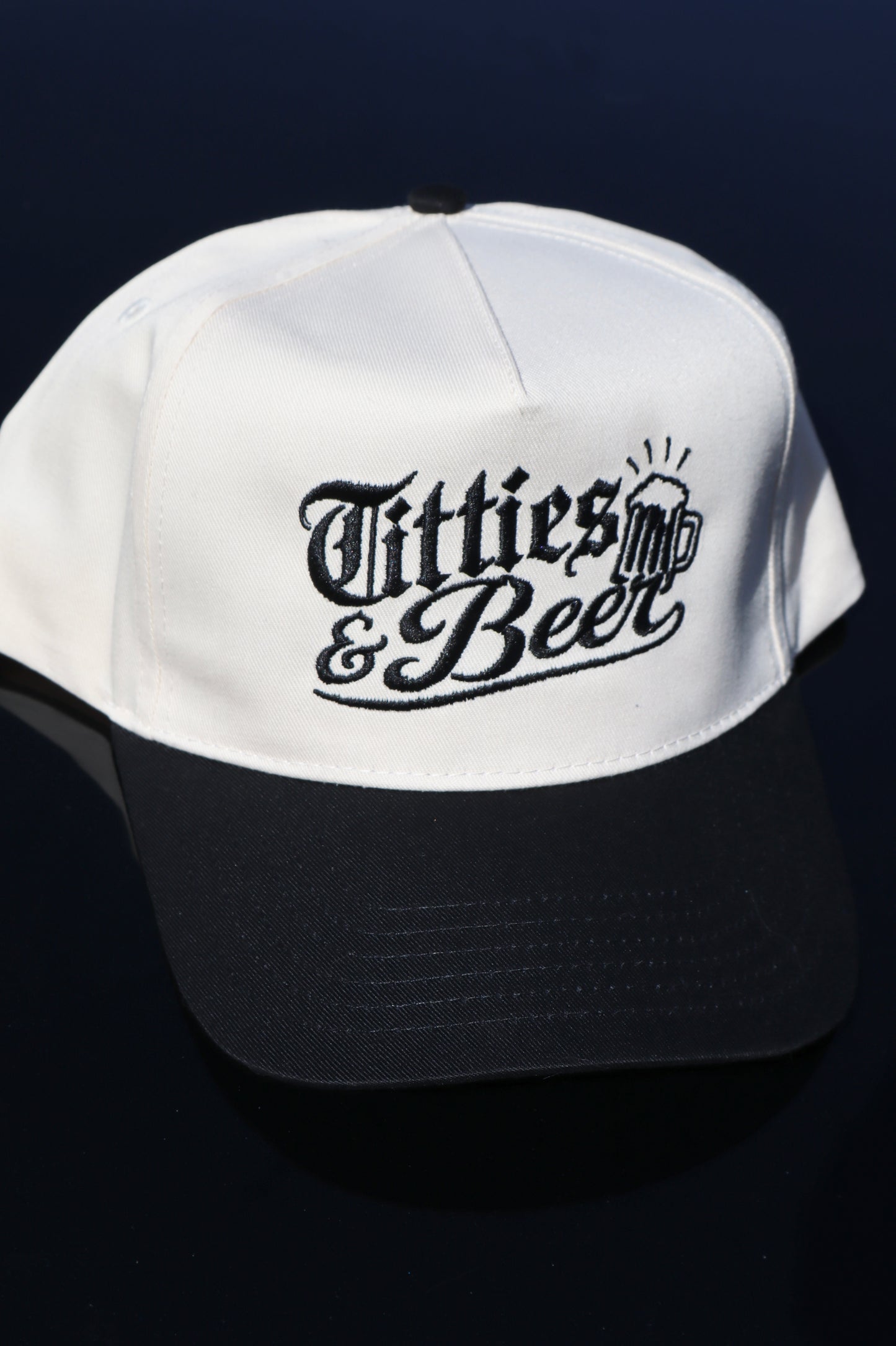 Embroidered Tit and Beer Hat, Unisex, Adult