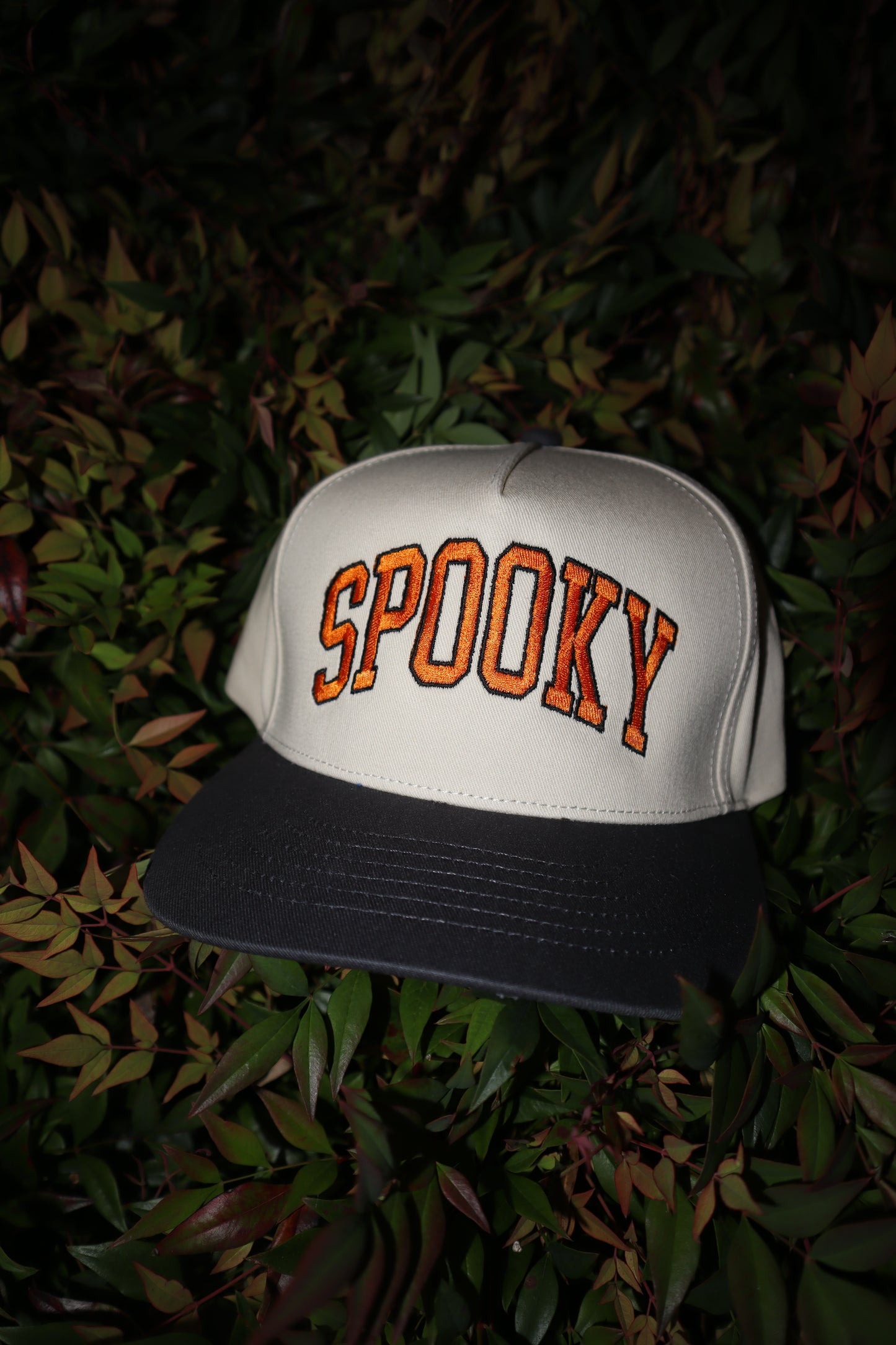 Embroidered Spooky Unisex, Halloween, 5-Panel, One Size Fits Most, Snapback Cap