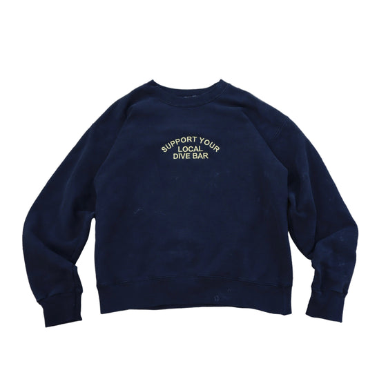 Embroidered 'Support Your Local Dive Bar' Hoodie or Crew Neck, Long Sleeve, Classic fit, Unisex, Adult