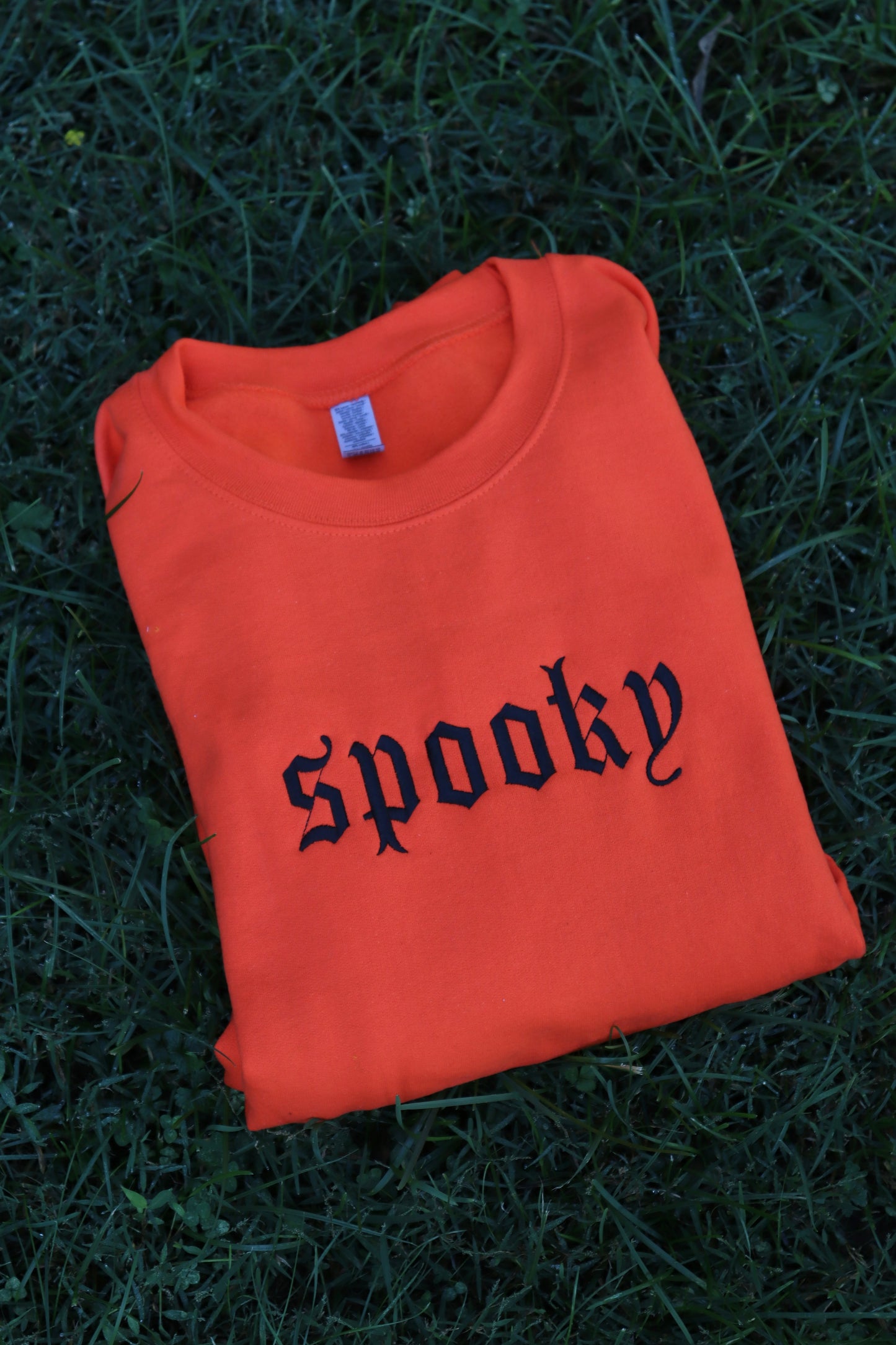 Embroidered 'Spooky or Feeling Spooky' Hoodie or Crew Neck, Long Sleeve, Classic fit, Unisex, Adult
