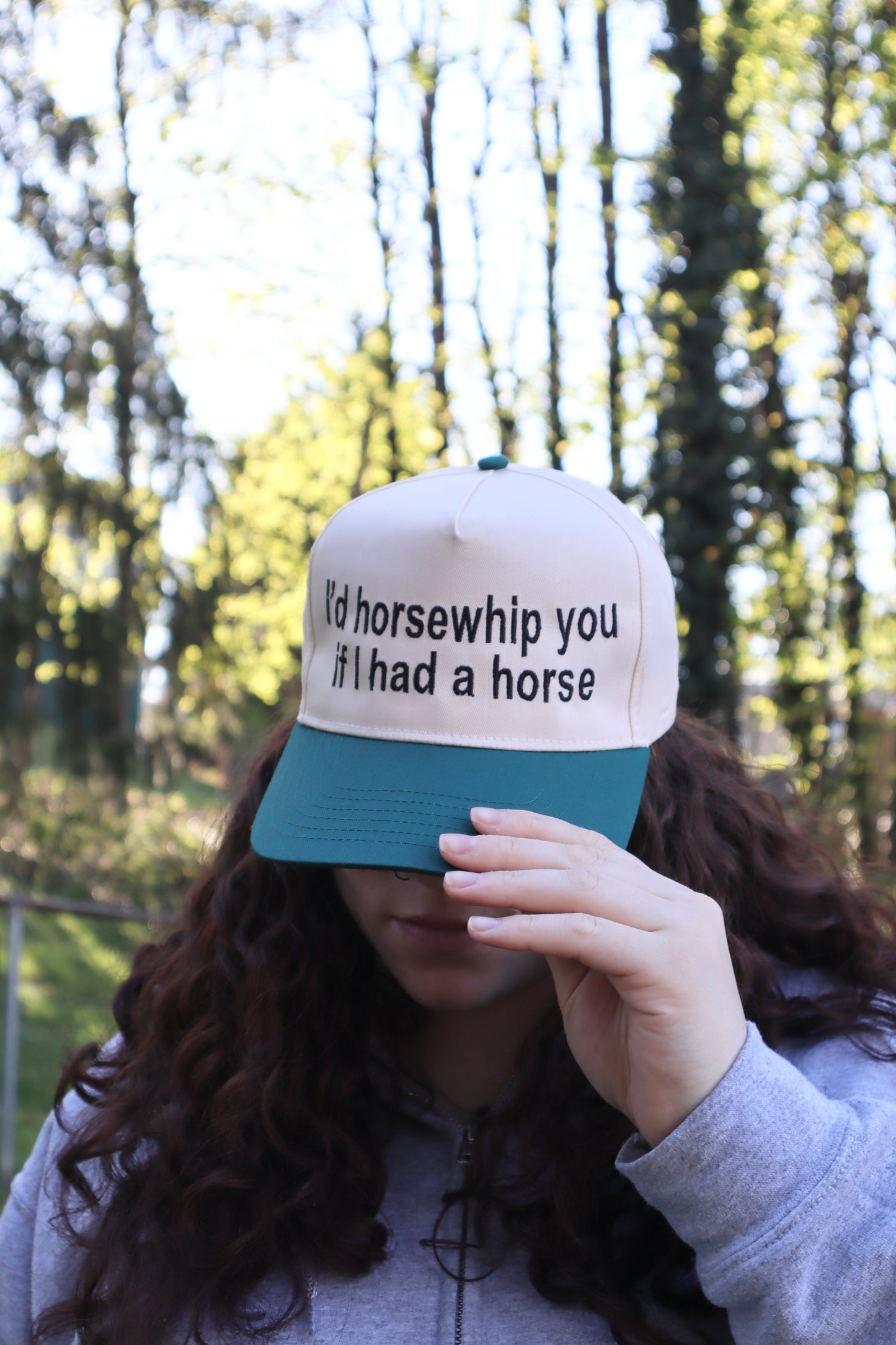 Embroidered I'd horsewhip you if I had a horse Hat, Unisex, Adult
