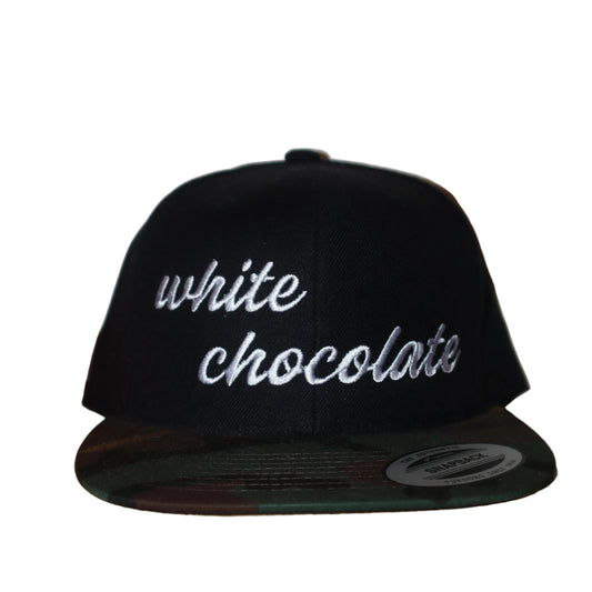 Embroidered white chocolate, Unisex, One Size Fits Most, Snapback Baseball Cap