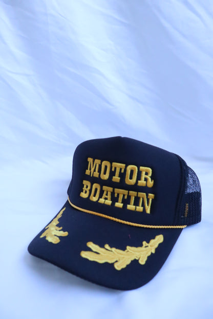 Embroidered 'Motor Boatin' Hat, Unisex, Adult