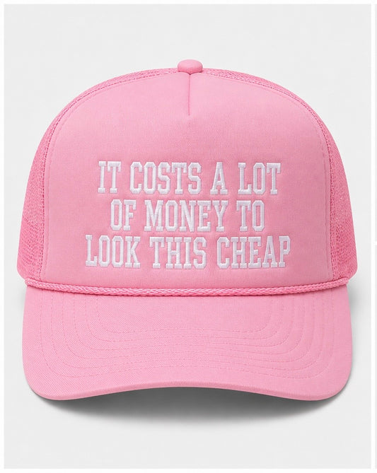 Embroidered It Costs a Lot of Money Adult Trucker Hat