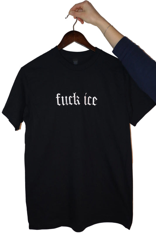 Embroidered 'F Ice' T-Shirt, Short Sleeve, Modern Classic fit, Unisex, Adult