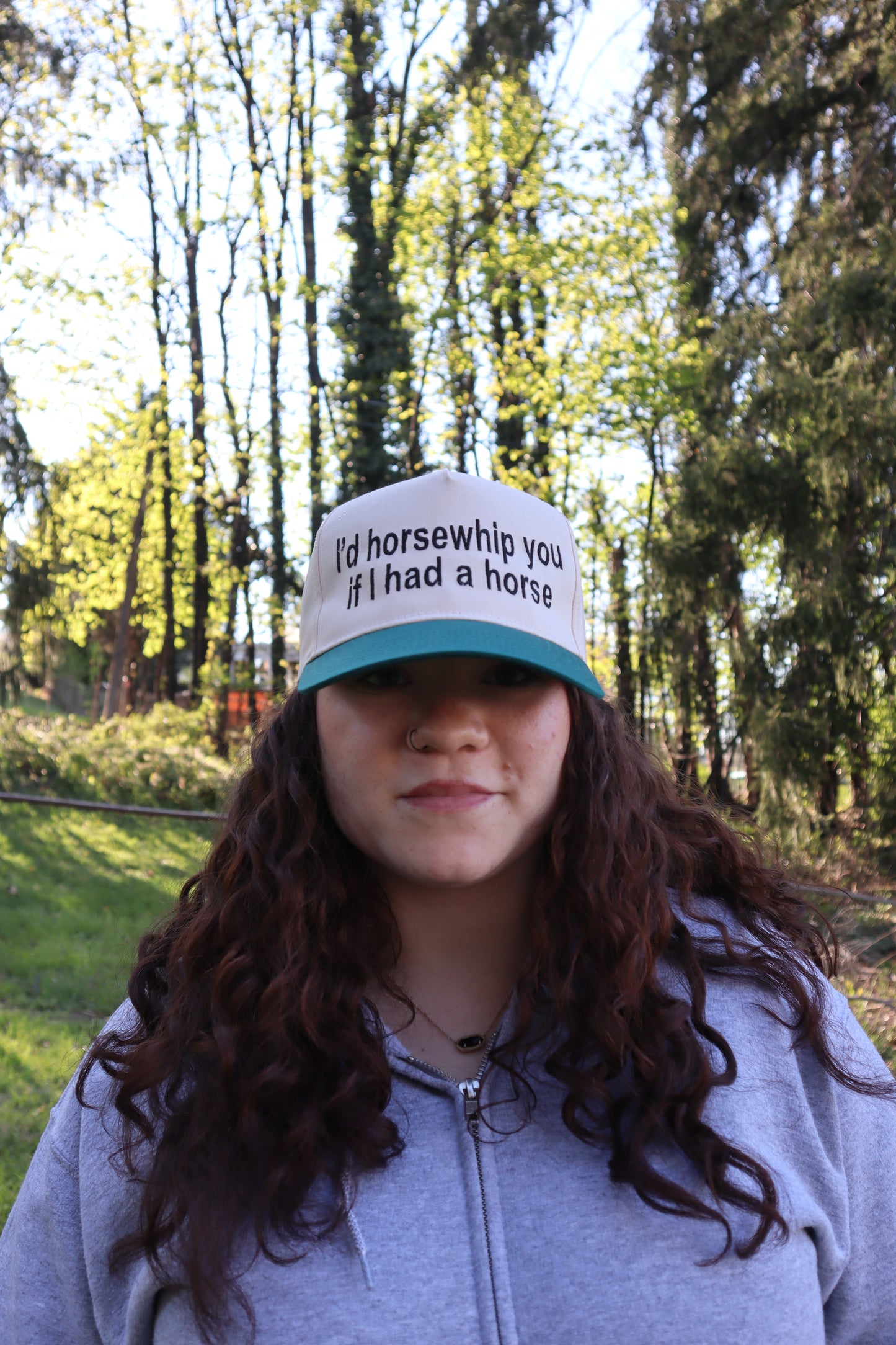 Embroidered I'd horsewhip you if I had a horse Hat, Unisex, Adult