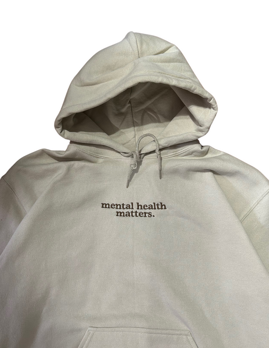 Embroidered 'Mental Health Matters and Dear Person Behind Me' Hoodie or Crew Neck, Long Sleeve, Classic fit, Unisex, Adult