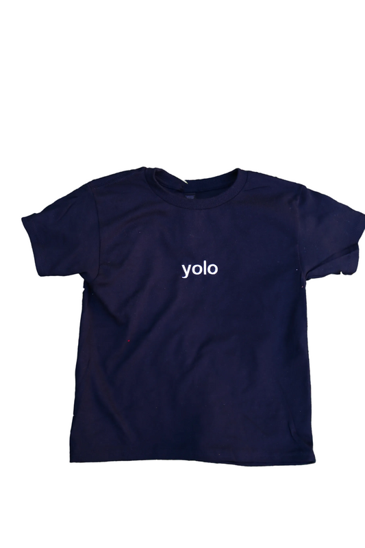 Embroidered yolo, Short Sleeve, Petite fit, Unisex, Long Crop Top