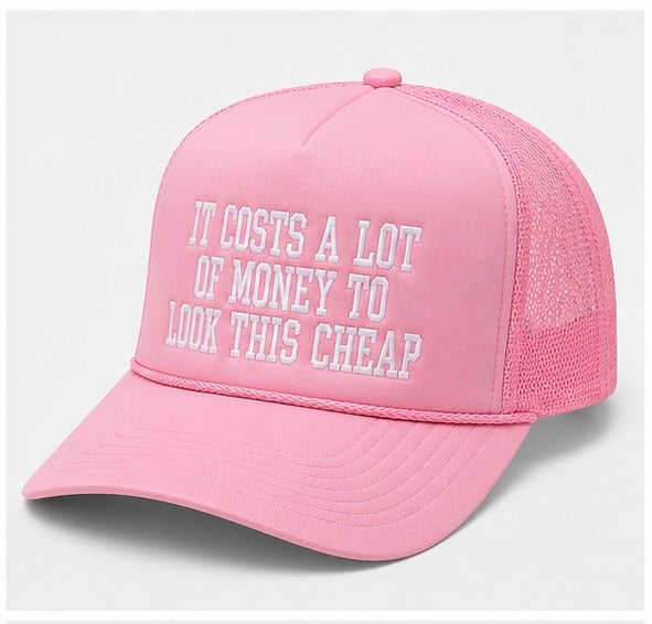 Embroidered It Costs a Lot of Money Adult Trucker Hat