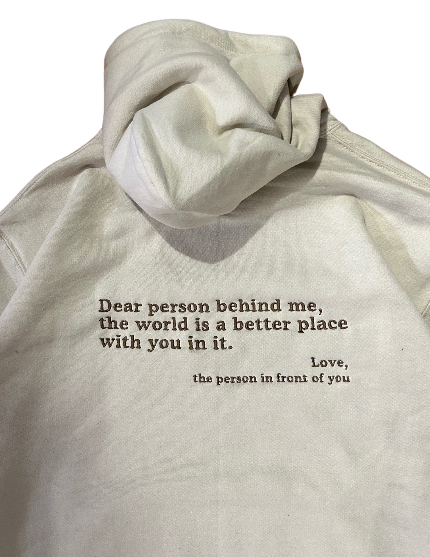 Embroidered 'Mental Health Matters and Dear Person Behind Me' Hoodie or Crew Neck, Long Sleeve, Classic fit, Unisex, Adult