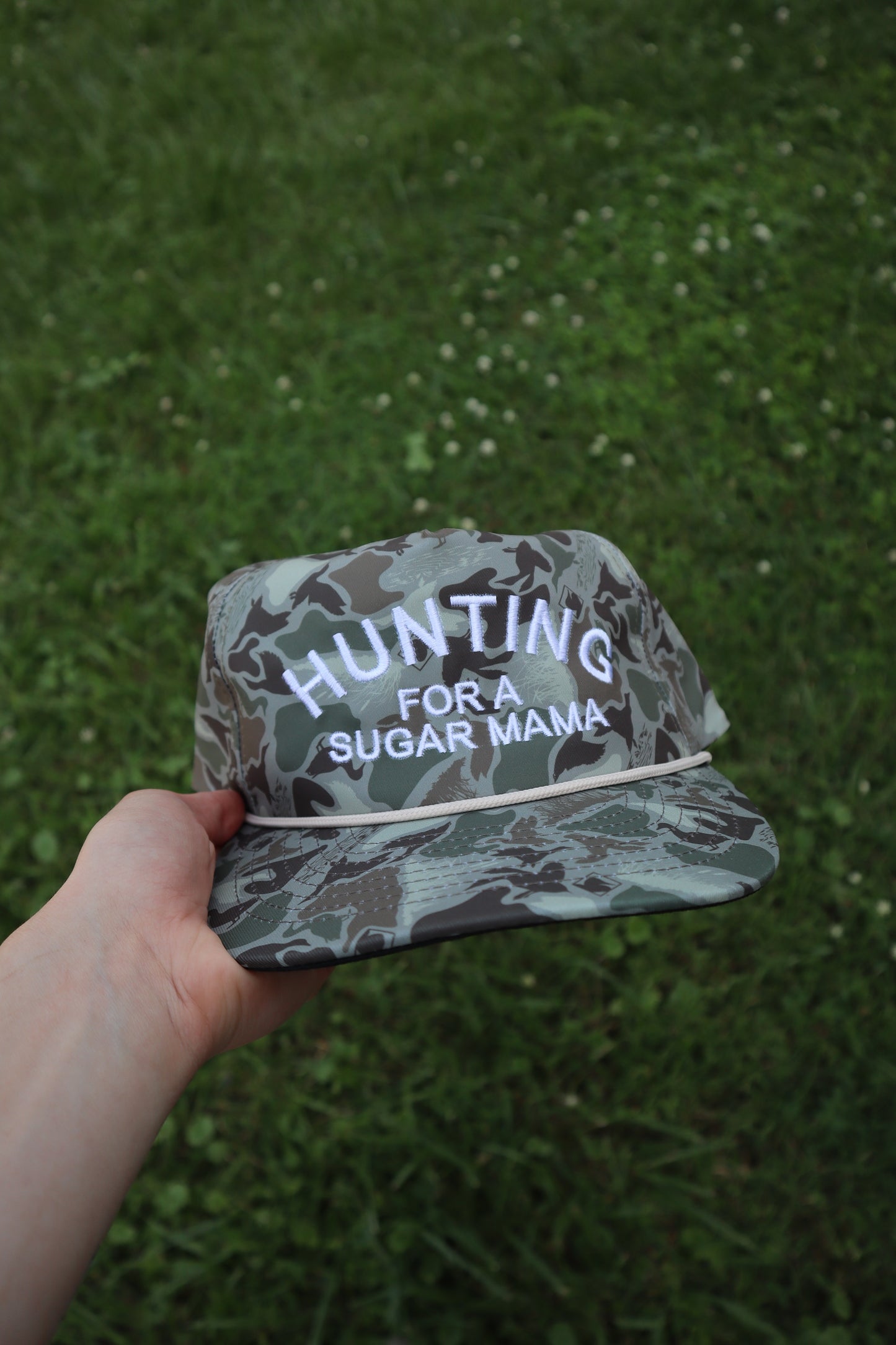 Hunting For A Sugar Mama Duck Camo Cap, Unisex, Adult, Snapback